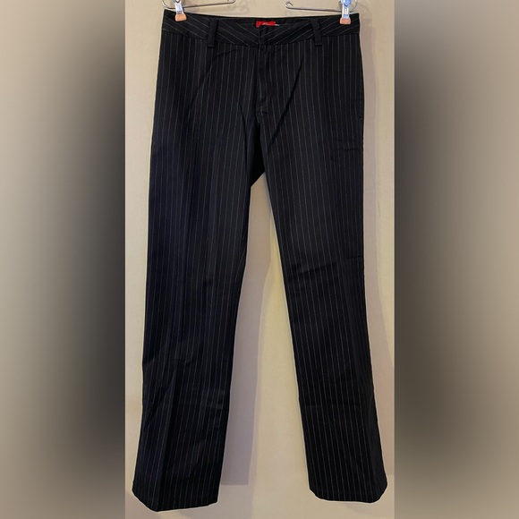 Dickies Girl Vintage 2003 Black Pinstriped Low rise Slacks, Size 5, Cotton/Poly - Picture 3 of 5